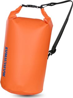 an orange water bag on a white background