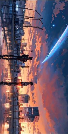 an image of a sci - fi cityscape that looks like it is floating in the air