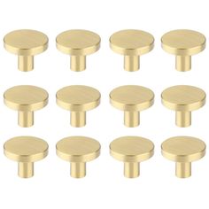 brass cabinet knobs and pulls set of 10 for kitchen cabinets or cupboards with screws