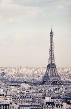 the eiffel tower towering over the city of paris