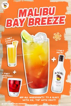 a poster with different types of drinks on it