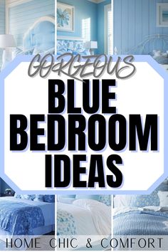 bedroom decor ideas, blue bedroom ideas, dark blue bedroom ideas, blue and white bedroom Cream And White Bedroom, Blue Gray Bedroom