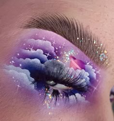 Creative Eyeshadow Looks, Makeup For Deep Set Eyes, Artistic Eyeshadow, Eyeshadow Art, Crazy Eye Makeup, Cake Liner, Deep Set Eyes