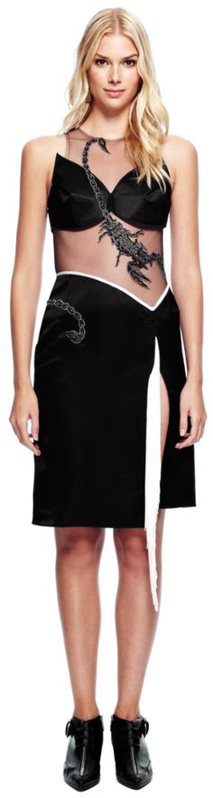 Moda Operandi, Fashion Collection, Peplum Dress, Silk, For Women, Black