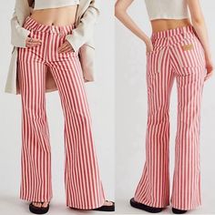 Questions? Leave A Comment Below! Wrangler Wanderer 622 High Rise Flare Nwt 35/32 Pin Stripe Western Concert Size 35/32 Smoke Free Friendly Home Pin Striped Wide Leg Pants, Womens Striped Jeans, 80’s Womens Pants, Pattern Reference, Flower Pants, Gingham Jacket, Costume Inspo, Kick Flare Jeans, Pinstripe Pants