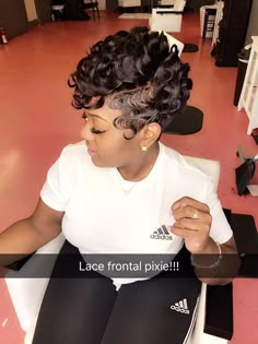 Black Hair Short Cuts, Short Sassy Hair, Finger Waves, Quick Weave Hairstyles, Pixie Styles, Quick Weave, Cute Hairstyles For Short Hair