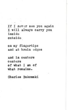 an old typewriter with the words if i never see you again, i will always carry