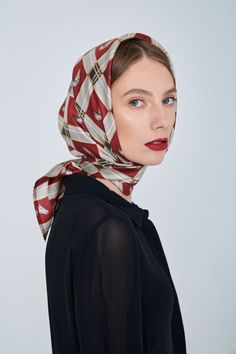 SILK RACE - a fusion of sophistication and daring design, crafted from 100% silk. Created for those who craves adventure and embodies the spirit of elegance. The deep red rhombus pattern, adorned with horses, captures the essence of a free-spirited individual with an unbridled passion for life. This scarf is made for those who navigates the race of life with style and grace and who effortlessly blends classic charm with contemporary flair, making a lasting impression at every turn. SILK RACE is Classic Multicolor Silk Scarf, Classic Silk Scarf For Formal Occasions, Classic Red Silk Scarves, Trendy Silk Scarf For Formal Occasions, Elegant Multicolor Silk Scarves, Luxury Red Scarves, Classic Red Silk Scarf, Elegant Multicolor Silk Scarf For Party, Elegant Red Scarf For Formal Occasions