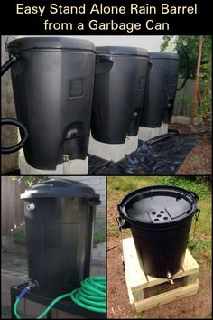 an image of rain barrels being used for cleaning