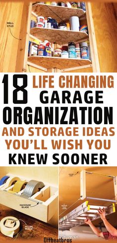 Brilliant Garage Organization Ideas that will help easily organize your garage. These incredible garage Organization ideas are amazing to keeping the garage tidy and organized. Check out these garage organization hacks to get a super organized garage. #garageorganization #garageorganizationideas #organizationideas #offbestbros #organization Garage Organization Hacks, Organize Garage, Diy Organizer