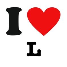 an i love heart and the word i in black on a white background with a red heart