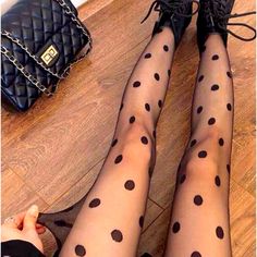 Pair Women's Polka Dot Sheer Black Black / One-Size Cheap Casual Black Hosiery, Casual Black Stockings At Cheap Price, Polka Dot Tulle Socks, One Black One White Sock, Long Black Cat Socks, Sheer Polka Dot Socks, Black Polka Dot Tights, Pokadot Leggings, Millie Core