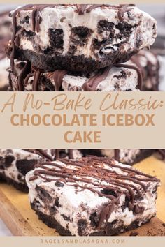 no bake classic chocolate icebox cake