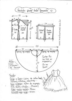 a diagram showing how to make a dress