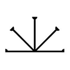 an image of two poles with one pole pointing up to the other and three poles on each side