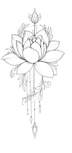 a drawing of a flower with the word love on it and an arrow in the middle