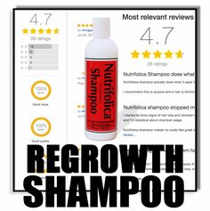 NUTRIFOLICA HAIR GROWTH SHAMPOO for male and female hair loss & FREE SUPER FAST SHIPPING I can only speak from personal experience - my husband uses Nutrifolica Shampoo and his hair loss stopped after one month. His receding bald spot started growing back a couple months later. The results made me Nutrifolica's number one fan. Because this shampoo worked so well for my husband, I contacted the manufacturer and bought a bunch of cases. I make almost no profit from these sales (because I am trying Hair Regrowth Shampoo, Bald Spot, Hair Regrowth Treatments, Hair Growth Shampoo, Shampoo Hair, Hair Control, Female Hair, Clean Hair, Hair Regrowth