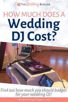 the wedding dj cost guide is on display