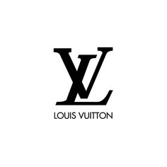 the louis vuitton logo is shown in black and white on a white background