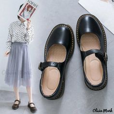 Olivia Mark - Classic Vintage Oxford Shoes - Timeless Elegance and Comfort Vintage Oxford Shoes, Vintage Inspired Shoes, Korean Shoes, White Canvas Shoes, Womens Low Heels, Kawaii Shoes, Japanese Sweet, Mary Jane Shoes Womens, Cosplay Shoes