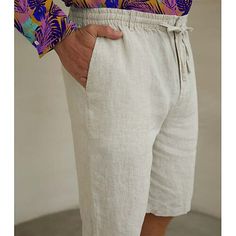 Season:Summer; Fabric:100% Linen; Gender:Men's; Style:Casual,Vacation; Occasion:Beach,Daily; Fit Type:Regular Fit; Function:Comfortable,Breathability; Waistline:Mid Waist; Pattern:Plain; Design:Elastic Waist,Tie Front; Pants Type:Linen Shorts,Beach Shorts,Shorts; Fly Type:Elasticity; Front page:FF; Listing Date:03/09/2024; Production mode:External procurement; Hips:; Length:; Waist:; Pants Length:Short Linen Shorts Pattern, Tie Front Pants, Beige Beach, Shorts Linen, Beach Fit, Linen Men, Short Pattern, Linen Short, Plain Design