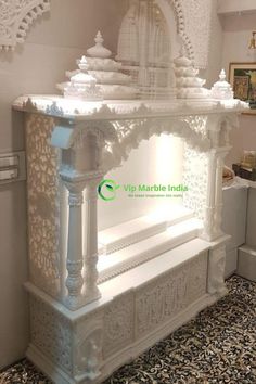 Vietnam white Temple Marble Temple Design, Puja Unit, Jali Design, White Temple, Marble Home