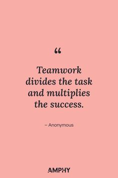 Teamwork divides the task and multiplies the success Opportunity Quotes