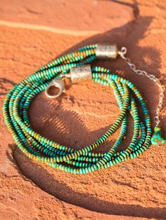 Turquoise Necklace – Brit West Yellowstone 1883, Sister Necklace, Staple Pieces, Multi Strand, Pure Silver, Precious Metals, Timeless Beauty, Hand Stamped, Turquoise Necklace