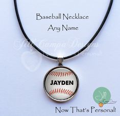 PERSONALIZED BASEBALL Name Necklace - custom baseball pendant - Custom Name - baseball - baseball fan gift - jewelry for boys -teen boy gift Cool Christmas Gifts, Baseball Necklace, Baseball Jewelry, Gifts For Teen Boys, Baseball Coach, Sports Jewelry, Team Mom