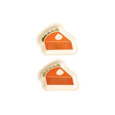 two orange and white plates with the words you want to eat on them