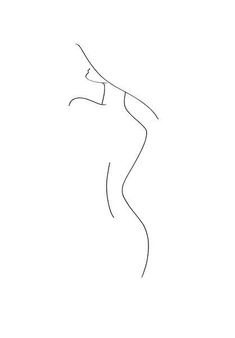 a line drawing of a woman's body