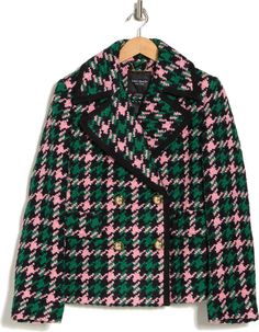 Kate Spade New York framed plaid peacoat | Nordstromrack Plaid Peacoat, Plaid Coat, Kate Spade New York, Kate Spade, Plaid, New York, Free Shipping