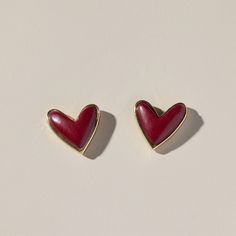 Maroon Stone Sweetheart Studs - Nickel & Suede North Dakota State University, Safety Pin Jewelry, Nickel And Suede, Kansas State University, City Woman, Sports Jewelry, Charm Rings, Pin Jewelry, Threader Earrings