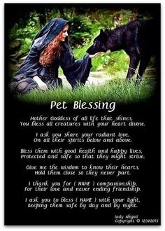 pet blessing Dog Protection Spell, Pet Blessing, Wiccan Protection, Protection Spell, Magick Spells, Wiccan Spell Book, Blessed Be, She Wolf