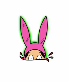 an image of a cartoon character with pink ears