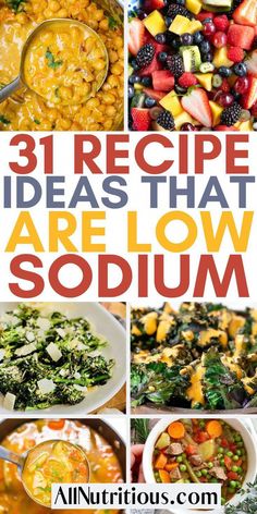 If you want to limit your sodium intake, here are some healthy meals you can make. We have included crockpot meals, soups and stews, snack food and more. Make the switch with these low sodium recipes that are packed with flavor. #ProteinDietPlanForWeightLoss Low Carb And Sodium Meals, Reduced Sodium Meals, Thanksgiving Recipes Low Sodium, Low Sodium Lunch Meal Prep, Lo Sodium Recipes, Low Sodium Meals Breakfast, Low Sodium Meals Easy Lunch, Low Sodium Quick Meals, Quick And Easy Low Sodium Dinner Recipes