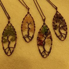 Chakra Tree Of Life On Copper Wire Peridot, Rose Quartz, 7chakra And Amethyst Chakra Tree, Tree Jewelry, Tree Of Life Jewelry, Life Color, 7 Chakras, Jewelry Tree, Wire Art, Color Of Life, Copper Wire