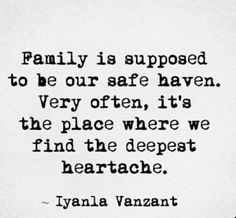 an old black and white photo with the quote family is supposed to be our safe haven very often, it's the place where we find the deepest