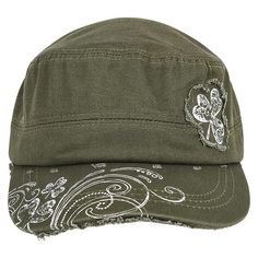 Nwot - Never Worn! Size: Osfm Color: Army Green Sewn-In Shamrock Cadet Style Hat With Shamrock Design On Brim And Front Easy Strap Adjustable Back Allows For One Size To Fit All Frayed Front Stiff Brim 85% Cotton, 15% Dacron Cadet Hat Outfit, Hats Aesthetic, Messenger Hat, Y2k Hats, Shamrock Design, Silly Hats, Cadet Hat, Spring Hats, Vintage Trucker Hats