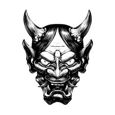 Hannya Mask vector image , tattoo, sticker, t-shirt EPS, Jpg, Ai, SVG, PDF Hand made Hannya Maske, Masque Hannya, Image Tattoo, Mask Png, Hannya Mask, Mask Images, Tattoo Sticker, Tattoo Stickers, Tattoo Drawings