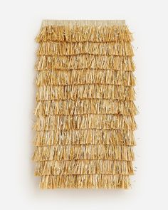 Pre-order Collection raffia-fringe skirt J Crew Collection, Trench Dress, Gold Fringe, Jcrew Collection, Skirt For Women, Fringe Skirt, Strappy Sandals Heels, Color Crush, White Dress Summer