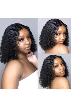 Tascal Short Bob Wig Human Hair 13x6 Frontal Lace Wig Curly Bob Wigs for Black Women 150% Density Pre Plucked with Baby Hair Wig Curly, Curly Bob Wigs, Short Bob Wigs, Bob Wig, Wigs For Black Women