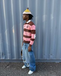 Vintage Rugby Polo 👕 $100 USD. - August 24 12 PM EST - 150 Pre Made. - SMS list receives 1 hour early access + 15% discounts. Make sure you signed up. 🫱🏽‍🫲🏾 Will. Sell. Out. FAST. ⏳ Devin Is 6’3 Wearing A Size Large. Fit Pic Poses, Pic Poses, Street Fashion Men Streetwear, T Dress, Aesthetic Fits