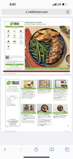 the website for hello fresh is open and ready to be used on iphone or ipad