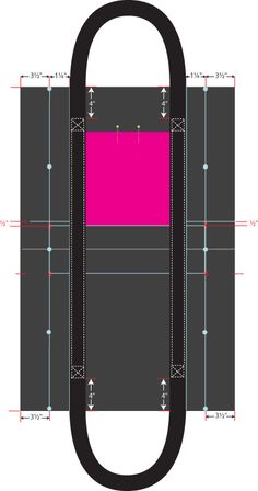 an image of a pink rectangle with black lines