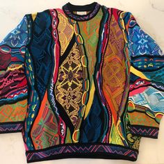 Coogi Men’s Xl Sweater Mercerized Cotton - Medium Weight Gently Used And Well Cared For, With No Smell, Stains, Snags Or Tears. Flat Measurements: Pit To Pit Is 26” Pit To Waist Is 16” Sleeve To Sleeve Is 66” Shoulder To Sleeve Is 24” Smoke And Pet Free Environment. Crochet Pullover Pattern, Coogi Sweater, Vintage Christmas Sweaters, Heavy Coat, Grandpa Sweater, Collar Sweater, Vintage Sweater, Sweaters Crewneck, Embroidered Design