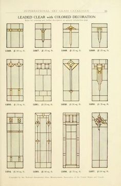 an old book with different types of leaded glass doors and windows in various styles