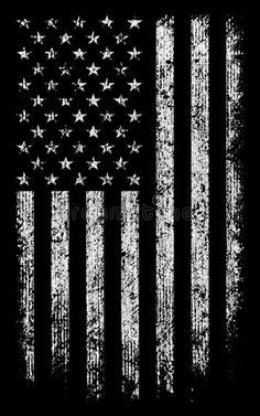 an american flag with grungy paint and stars on it, black background royalty illustration