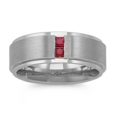 Wedding Ring Guide, Ruby Wedding Band, Wedding Renewal, Natural Ruby Ring, Ruby Bands, Red Stone Ring, Ruby Wedding, Princess Ring