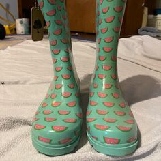 Never Worn. Nwt Rain Boots Women, Boots Women, Colourful Outfits, Winter Rain, Rain Boots, Watermelon, Womens Boots, Size 10, Women Shoes